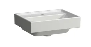 SCALIDO-Handwaschbecken eckig 450x340mm 1HL ohne Überlaufloch unterbaufähig weiß