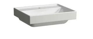 SCALIDO-Waschtisch eckig 550x450mm 1HL ohne Überlaufloch unterbaufähig weiß