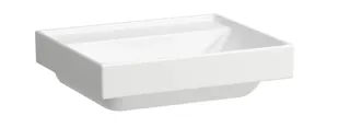 SCALIDO-Waschtisch eckig 550x450mm ohne Hahnloch/Überlauf unterbaufähig weiß