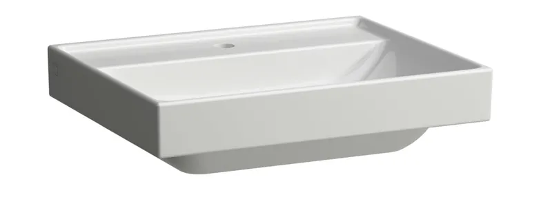 SCALIDO-Aufsatzwascht. eckig 600x475mm mit SCC 1 Hahnloch o. Überlaufloch weiß