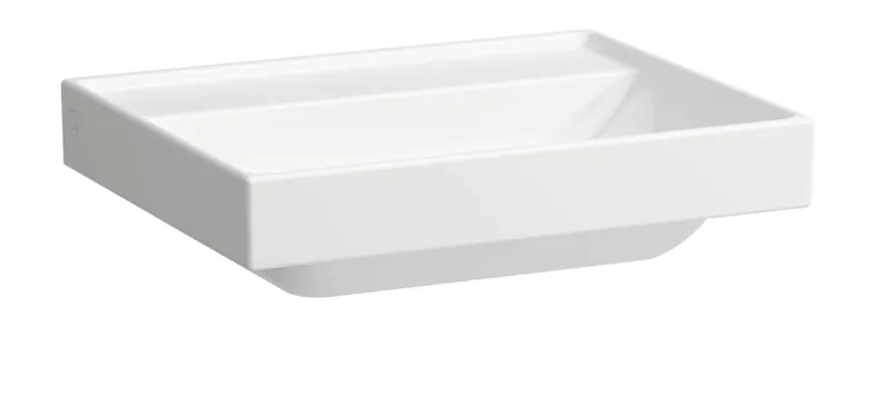SCALIDO-Waschtisch eckig 600x475mm ohne Hahnloch/Überlauf unterbaufähig weiß