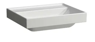 SCALIDO-Aufsatzwascht. eckig 600x475mm mit SCC ohne Hahnloch/Überlaufloch weiß