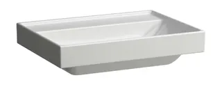 SCALIDO-Waschtisch eckig 650x475mm ohne Hahnloch/Überlauf unterbaufähig weiß