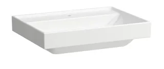 SCALIDO-Waschtisch eckig 650x475mm mit SCC 1HL ohne Überlauf unterbaufähig weiß