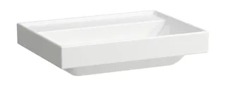 SCALIDO-Aufsatzwascht. eckig 650x475mm ohne Hahnloch/Überlaufloch weiß