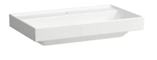 SCALIDO-Waschtisch eckig 800x475mm 1HL ohne Überlaufloch unterbaufähig weiß