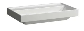 SCALIDO-Waschtisch eckig 800x475mm ohne Hahnloch/Überlaufloch unterbaufähig weiß