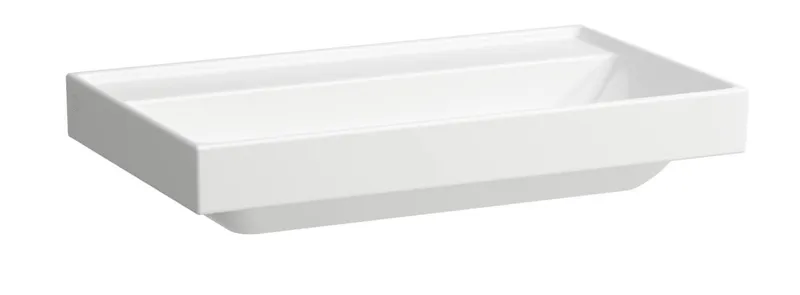 SCALIDO-Aufsatzwascht. eckig 800x475mm ohne Hahnloch/Überlaufloch weiß