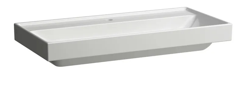SCALIDO-Waschtisch eckig 1000x475mm 1HL ohne Überlaufloch unterbaufähig weiß