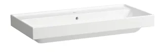SCALIDO-Waschtisch eckig 1000x475mm mit SCC 1 Hahnloch m. ÜL unterbaufähig weiß