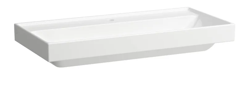 SCALIDO-Waschtisch eckig 1000x475mm mit SCC 1HL o. Überlaufl. unterbaufähig weiß