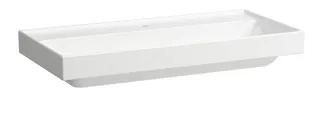 SCALIDO-Aufsatzwascht. eckig 1000x475mm 1 Hahnloch ohne Überlaufloch weiß
