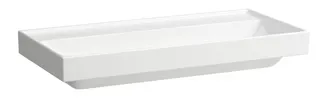 SCALIDO-Aufsatzwascht. eckig 1000x475mm mit SCC ohne Hahnloch/Überlaufloch weiß