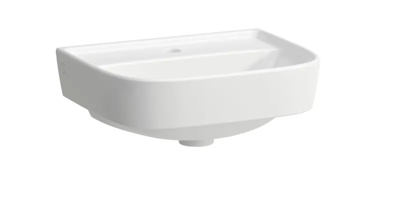 SCALIDO-Aufsatzhandwaschbecken rund 450x350mm mit SCC 1HL o. Überlaufl. weiß