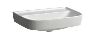 SCALIDO-Waschtisch rund 600x450mm 1 Hahnloch ohne Überlaufloch weiß