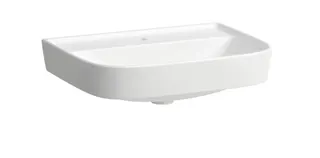 SCALIDO-Waschtisch rund 600x450mm mit SCC 1 Hahnloch ohne Überlaufloch weiß