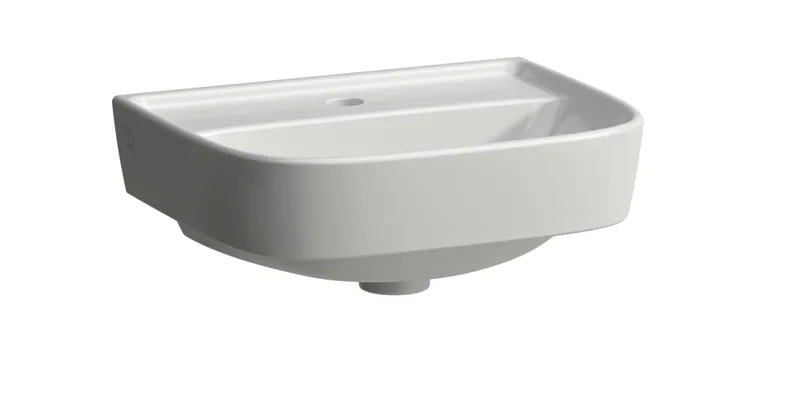 SCALIDO-Aufsatzhandwaschbecken rund 450x350mm 1 Hahnloch ohne Überlaufl weiß