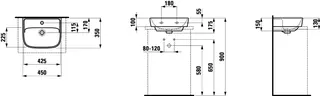 SCALIDO-Aufsatzhandwaschbecken rund 450x350mm mit SCC 1HL o. Überlaufl. weiß – Bild 2