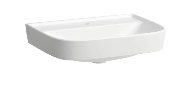 SCALIDO-Aufsatzwaschtisch rund 600x450mm SCC 1 Hahnloch ohne Überlaufloch weiß