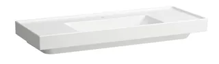 SCALIDO-Waschtisch eckig 1200x475mm SCC 1HL o Überlauf Ablage L/R unterbauf weiß