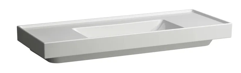 SCALIDO-Waschtisch eckig 1200x475mm SCC o Hahnl/Überlauf AblageL/R unterbau weiß