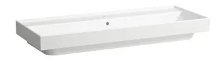 SCALIDO-Waschtisch eckig 1200x475mm mit SCC 1 Hahnloch m. ÜL unterbaufähig weiß