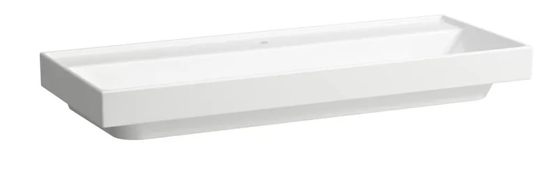 SCALIDO-Waschtisch eckig 1200x475mm mit SCC 1HL o. Überlaufl. unterbaufähig weiß