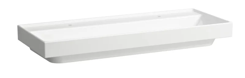 SCALIDO-Waschtisch eckig 1200x475mm mit SCC 2HL ohne Überlauf unterbaufähig weiß