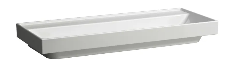 SCALIDO-Waschtisch eckig 1200x475mm mit SCC o. Hahnloch/Überlauf unterbauf. weiß