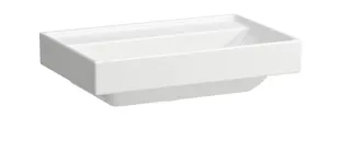 SCALIDO-Aufsatz-Waschtisch komp. eckig 600x380mm ohne Hahnloch/Überlaufloch weiß