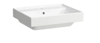 SCALIDO-Aufsatzwascht. eckig 550x450mm mit SCC 1 Hahnloch m. Überlaufloch weiß