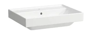 SCALIDO-Aufsatzwascht. eckig 650x475mm mit SCC 1 Hahnloch m. Überlaufloch weiß