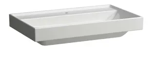 SCALIDO-Aufsatzwascht. eckig 800x475mm 1 Hahnloch ohne Überlaufloch weiß