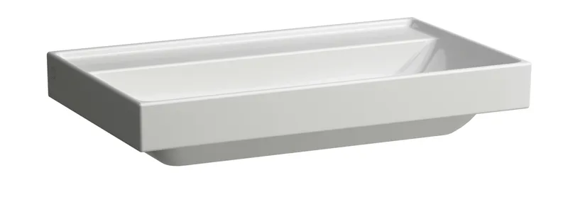 SCALIDO-Aufsatzwascht. eckig 800x475mm mit SCC ohne Hahnloch/Überlaufloch weiß