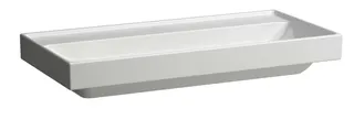 SCALIDO-Aufsatzwascht. eckig 1000x475mm ohne Hahnloch/Überlaufloch weiß