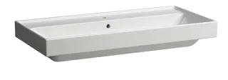 SCALIDO-Aufsatzwascht. eckig 1000x475mm mit SCC 1 Hahnloch m. Überlaufloch weiß