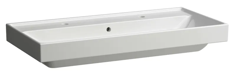 SCALIDO-Aufsatzwascht. eckig 1000x475mm mit SCC 2 HL m. ÜL unterbaufähig weiß