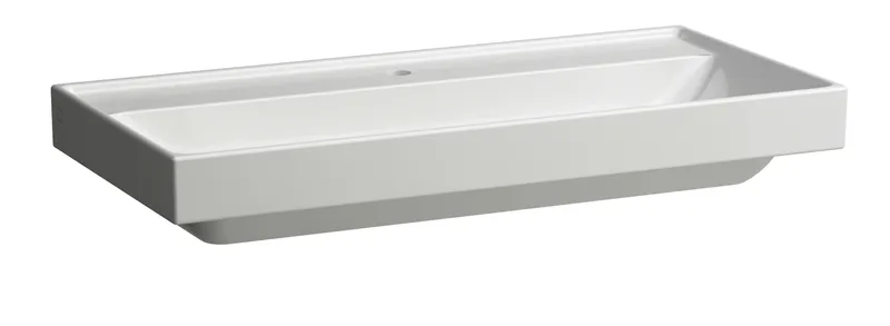 SCALIDO-Aufsatzwascht. eckig 1000x475mm mit SCC 1 Hahnloch ohne Überlaufl. weiß