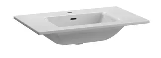 SCALIDO-Waschtisch SLIM 800x500mm 1 Hahnloch m Überlaufl unterbauf. weiß