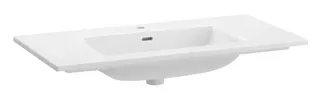 SCALIDO-Waschtisch SLIM 1000x500mm 1 Hahnloch m Überlaufl unterbauf. weiß