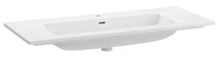 SCALIDO-Waschtisch SLIM 1200x500mm 1 Hahnloch m Überlaufl unterbauf. weiß