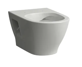 SCALIDO-Wand-Tiefspül-WC spülrandlos mit SCC Ausl. 540mm sichtbare Befest. weiß