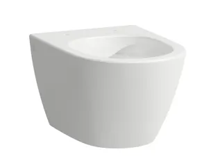 SCALIDO-Wand-Tiefspül-WC kurz Ausladung 490mm spülrandlos verdeckte Befest. weiß