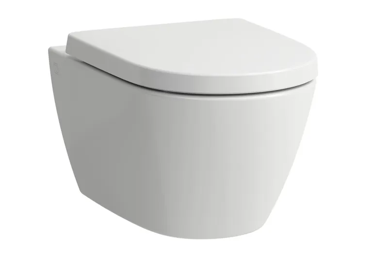 SCALIDO-Wand-WC-Set spülrandlos verdeck. Befest inkl WC-Sitz mit Absenkautom weiß