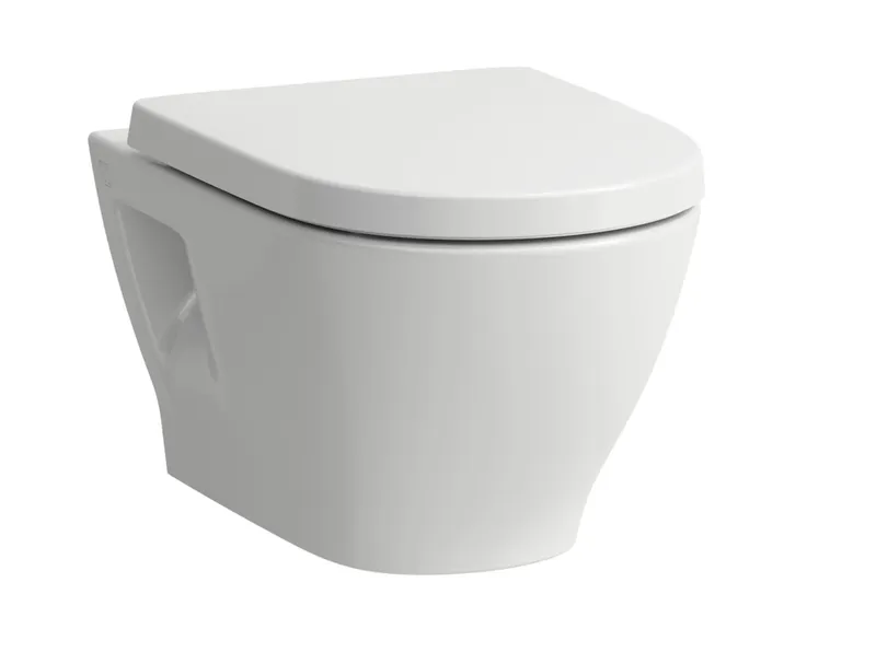 SCALIDO-Wand-WC-Set spülrandlos sichtb. Befest inkl WC-Sitz mit Absenkautom weiß