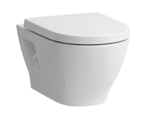 SCALIDO-Wand-WC-Set spülrandlos sichtb. Befest inkl WC-Sitz mit Absenkautom weiß