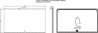 SCALIDO-Leuchtspiegel LED-SCGS Glassegel Brillantmod/Lichtw/Schalt 1400x800x100mm – Bild 2