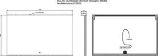 SCALIDO-Leuchtspiegel LED-SCGS Glassegel Brillantmod/Lichtw/Schalt 1300x800x100mm – Bild 2