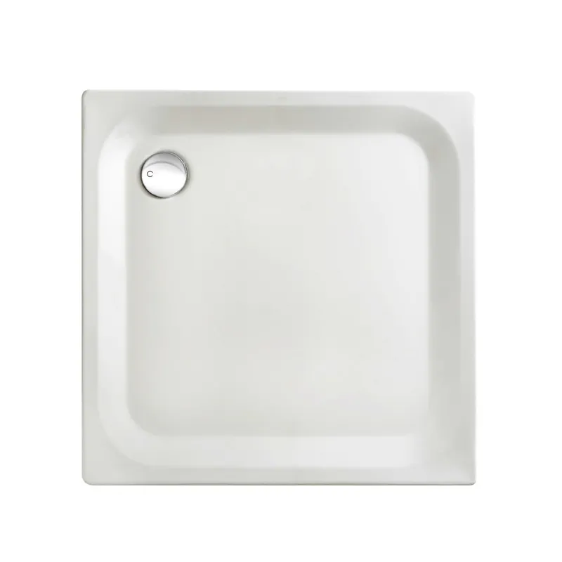SCALIDO-Stahl-Duschwanne superflach 800x800x25mm weiß