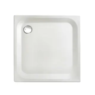 SCALIDO-Stahl-Duschwanne superflach 800x800x25mm weiß